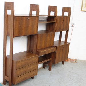 Mid-Century Danish Modern Teak Wall Unit System image 2