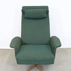 Mid-Century Danish Modern High Back Swivel Rocker Lounge Chair image 3