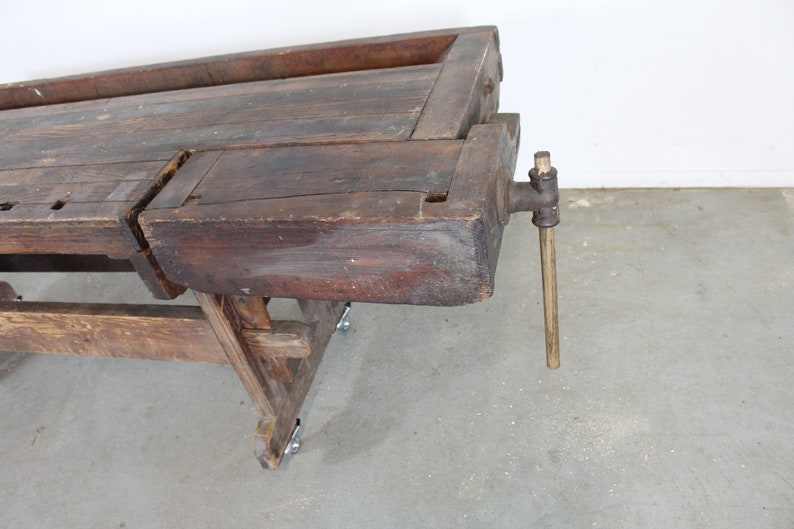 Antique Shaker Cabinet Makers Workbench Bild 9