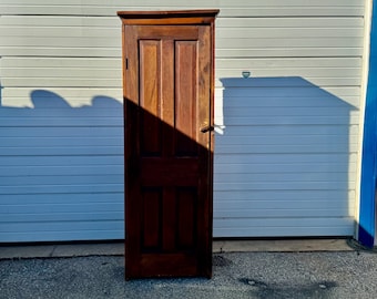 Antique Knotty Pine Country Farm Rustic Cupboard