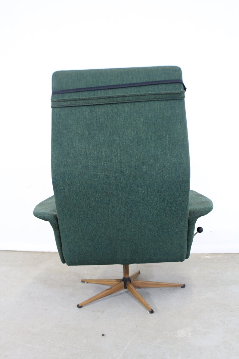 Mid-Century Danish Modern High Back Swivel Rocker Lounge Chair image 5