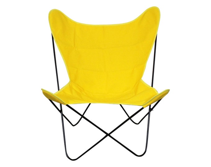 Mid-Century Modern Welded Iron Butterfly Chair Danish Modern Knoll Style
