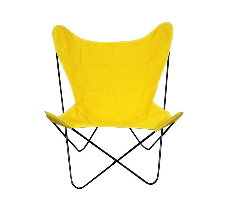 Mid-Century Modern Welded Iron Butterfly Chair Danish Modern Knoll Style image 1