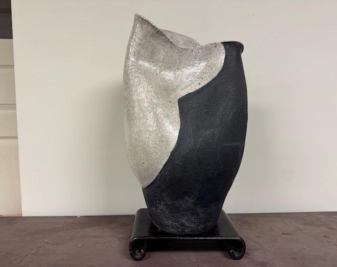 Mid-Century Abstract Free-Form Pottery Vase- Sills Studio