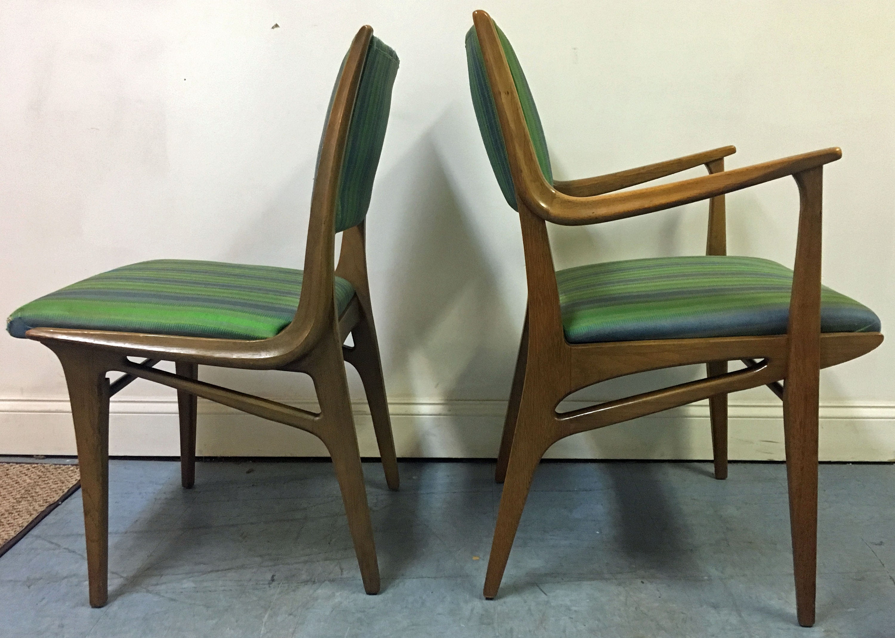 Set of 6 MidCentury Danish Modern John Van Koert Drexel Profile Dining