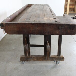 Antique Shaker Cabinet Makers Workbench image 6