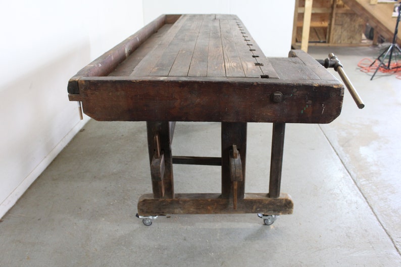 Antique Shaker Cabinet Makers Workbench image 6