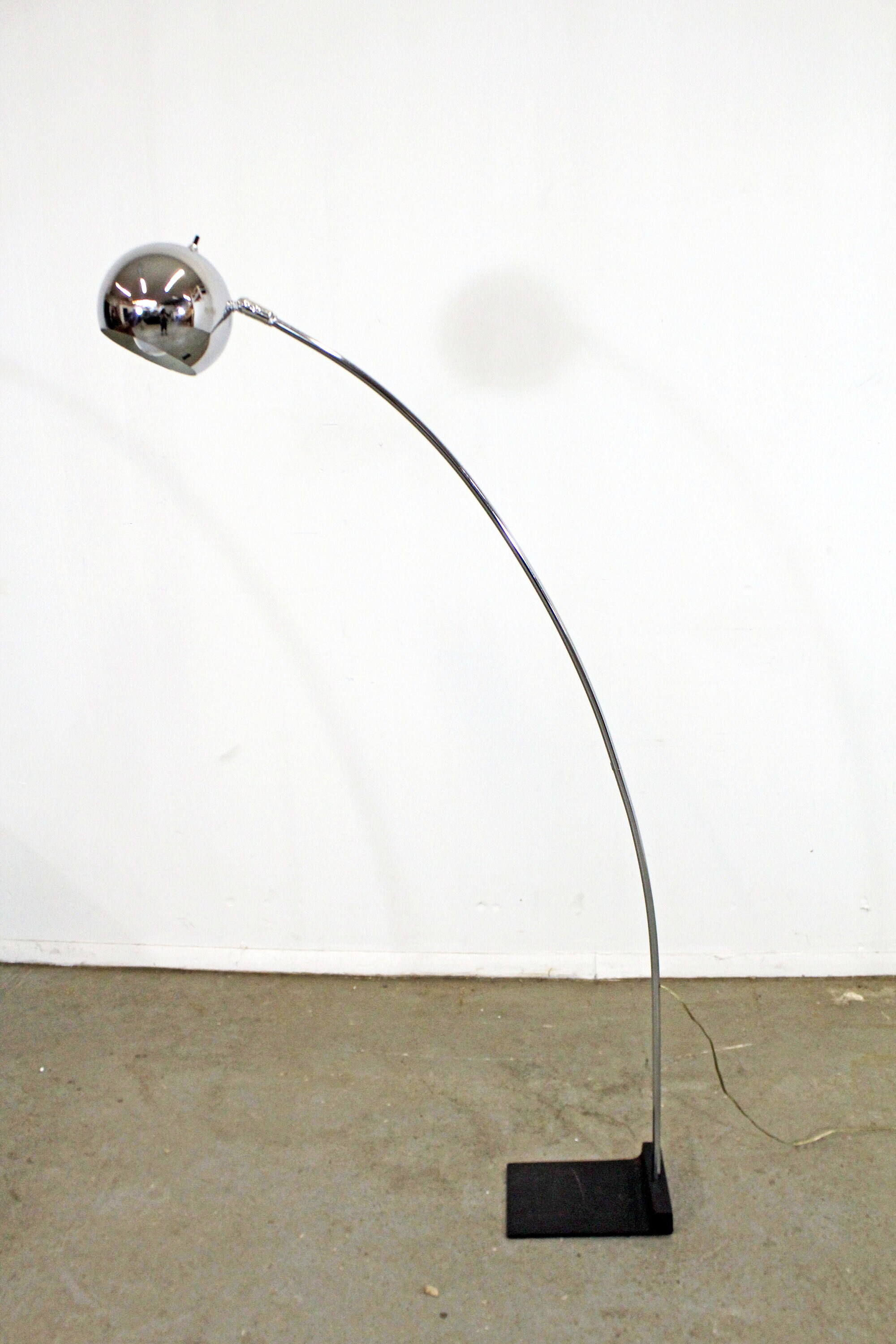 MidCentury Modern Chrome Arc Floor Lamp by Underwriters Etsy