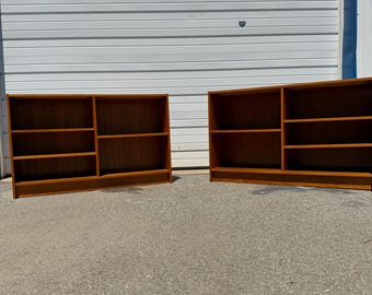 Mid-Century Modern Danish Modern Poul Hundavad Style Teak Bookcases