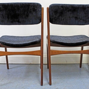 Vintage Erik Buch Dining Chairs Mid-Century Modern Danish Modern for O.D. Mobler Teak Side Chairs PAIR image 4