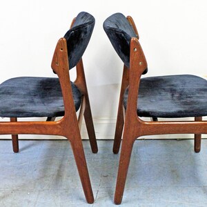 Vintage Erik Buch Dining Chairs Mid-Century Modern Danish Modern for O.D. Mobler Teak Side Chairs PAIR image 3