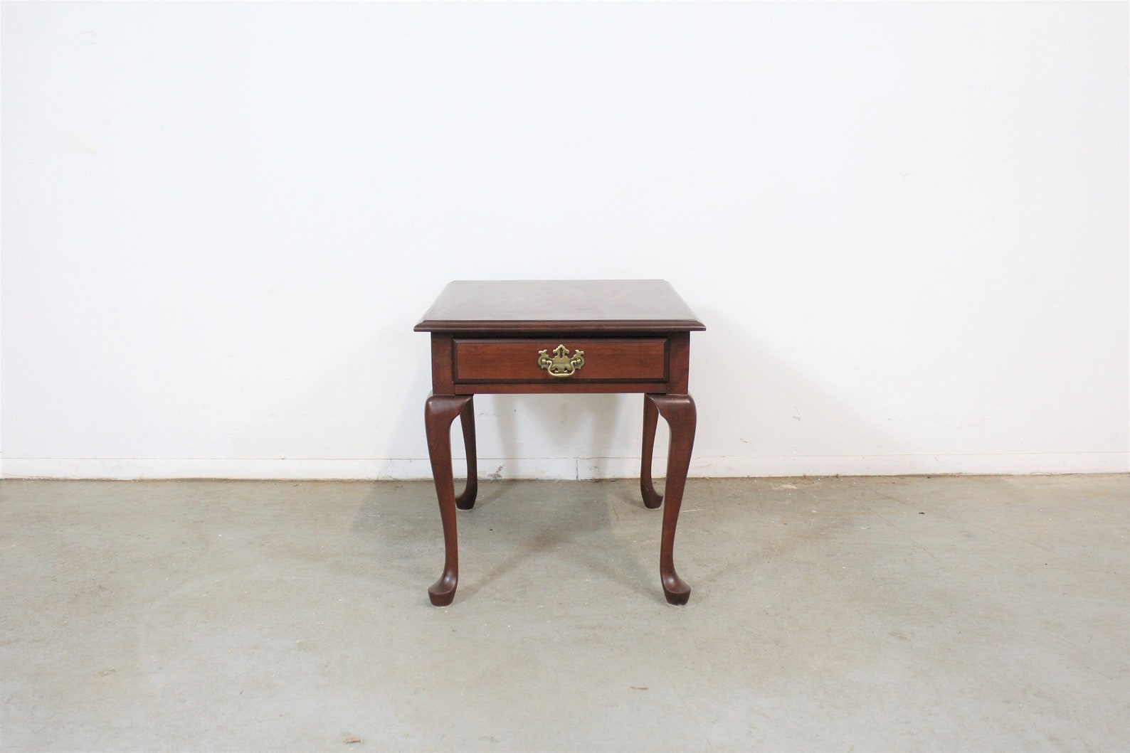 Pennsylvania House Cherry Queen Anne End Table With Drawer Etsy