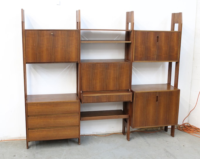 Mid-Century Danish Modern Teak Wall Unit System