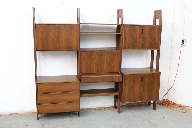 Mid-Century Danish Modern Teak Wall Unit System image 1