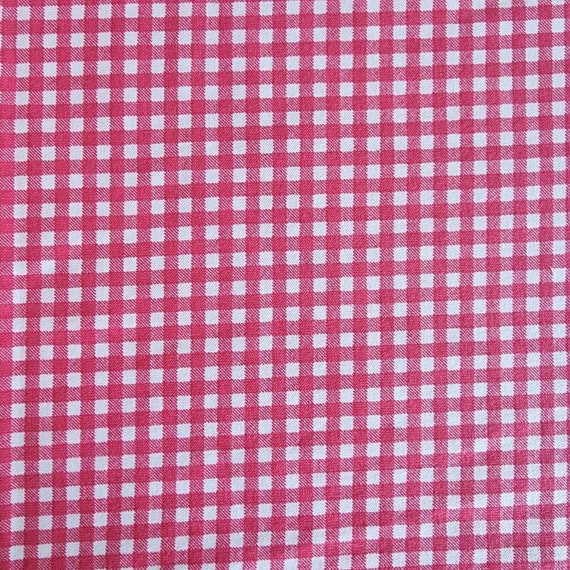 Pink and White Buffalo Check Stretch Fabric 38x58 Etsy