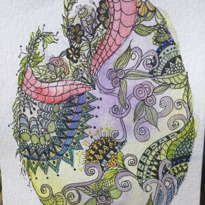 Carte doodle oeuf de Pâques