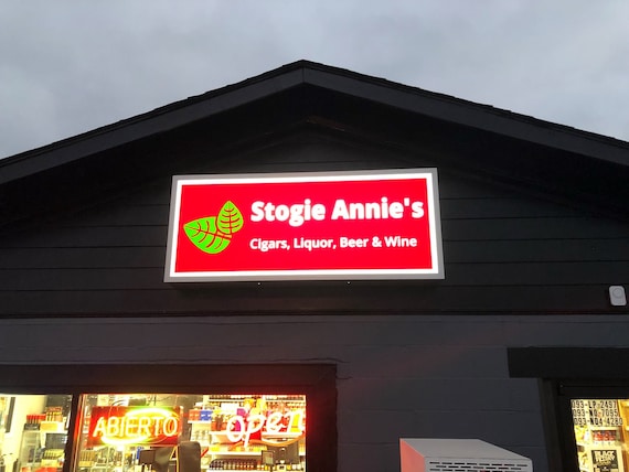 Outdoor Lighted Box Sign | LED  Illuminated | Store Front | Custom Logo | Cafe Shop Boutique | Exterior Light Box | Logo | Business Sign