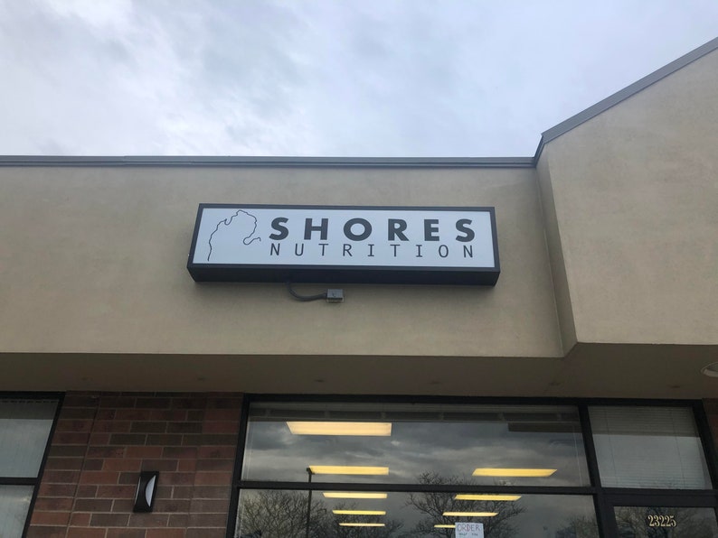 3x5 Outdoor Lighted Box Sign LED Illuminated Store Front Etsy