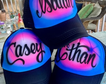 22 Airbrush Party Favors | Airbrush Hats | Class Party Favors | Teen Kids Adult Party | hip hop | 90's 80's