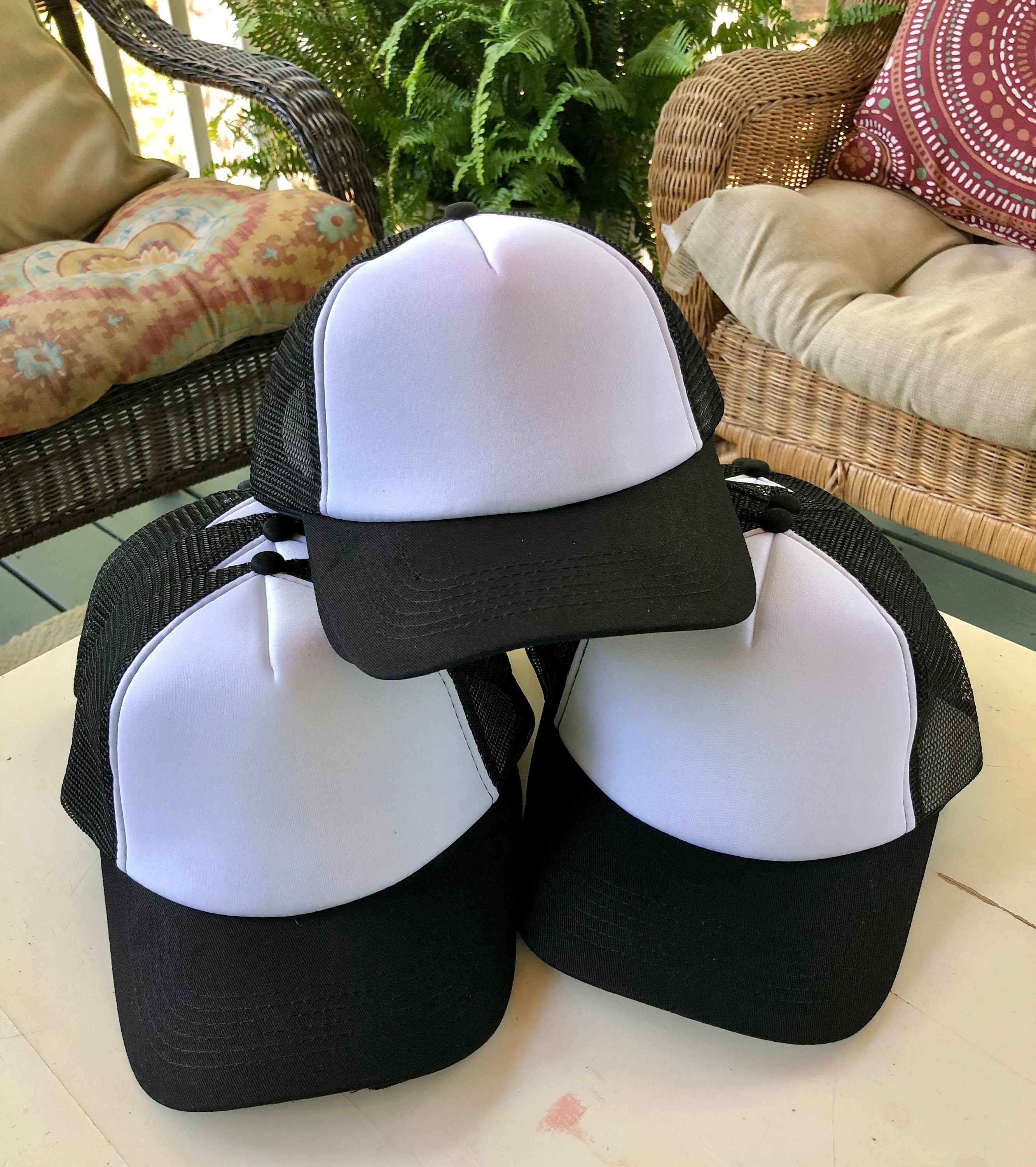 Blank bulk sublimation trucker hats 72 pack adjustable snapback mesh caps for Sublimated Hats main image 4