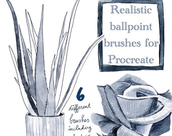 Procreate BIC penn ballpoint brushes for ballpoint pen illustrations