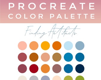Procreate Farbpalette Sofort Download Farbtrend 2020/ 2021 Finde Artefakte 30 Farben