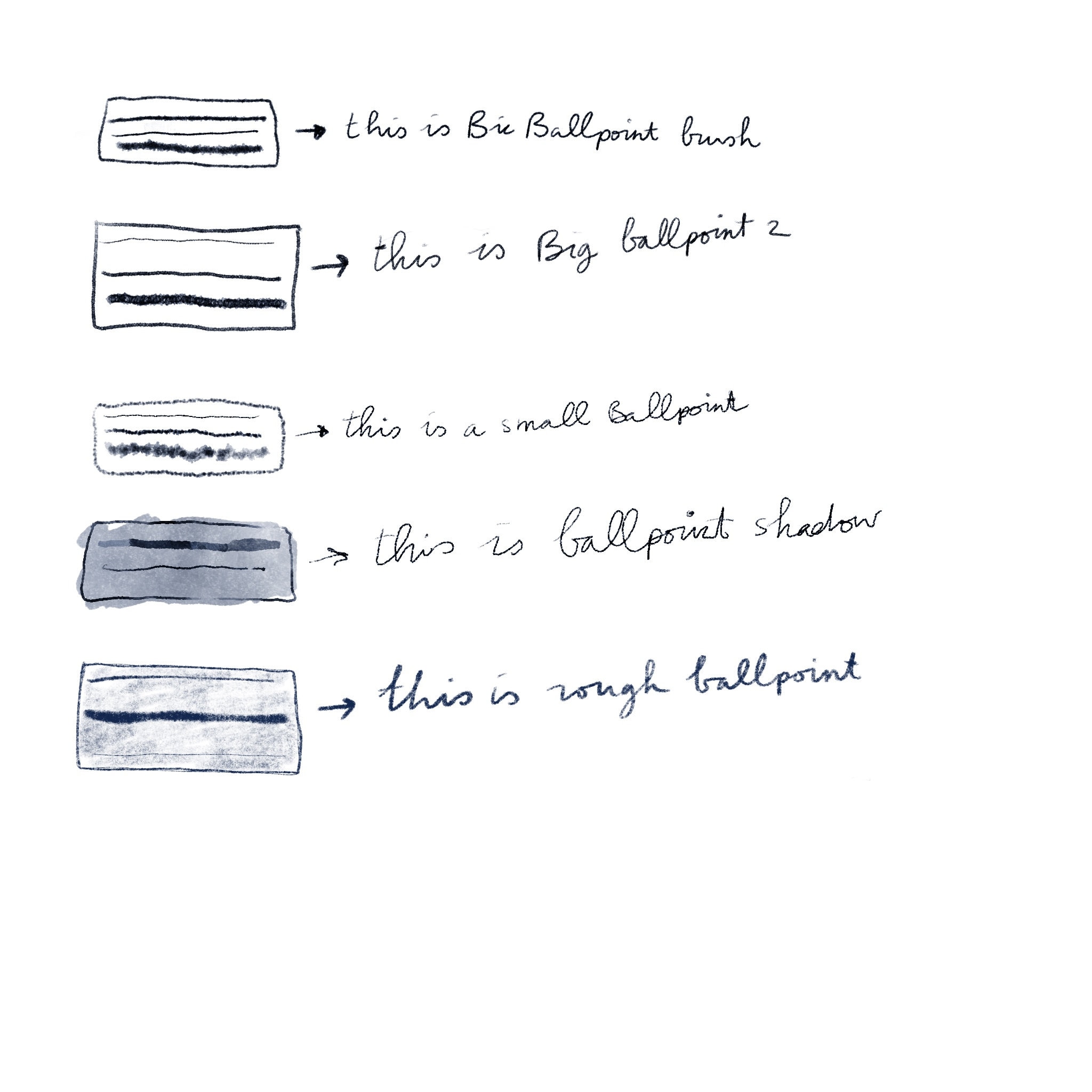 Procreate BIC Penn Ballpoint Brushes for Ballpoint Pen Illustrations Etsy