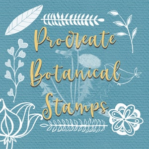 Procreate Brushes Pack Nature Folk Art Stamps Ink for Procreate App ...
