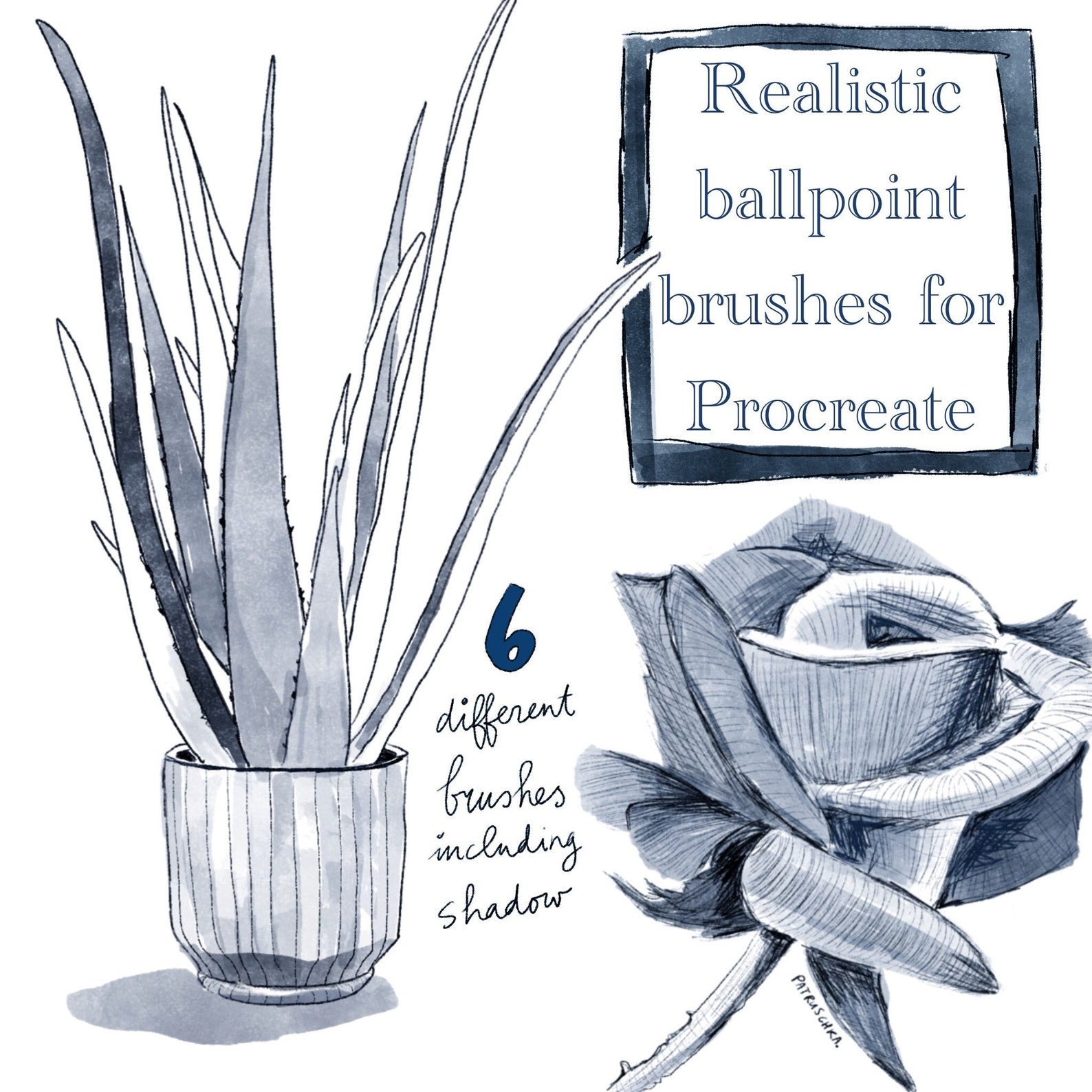 Procreate BIC Penn Ballpoint Brushes for Ballpoint Pen Illustrations Etsy