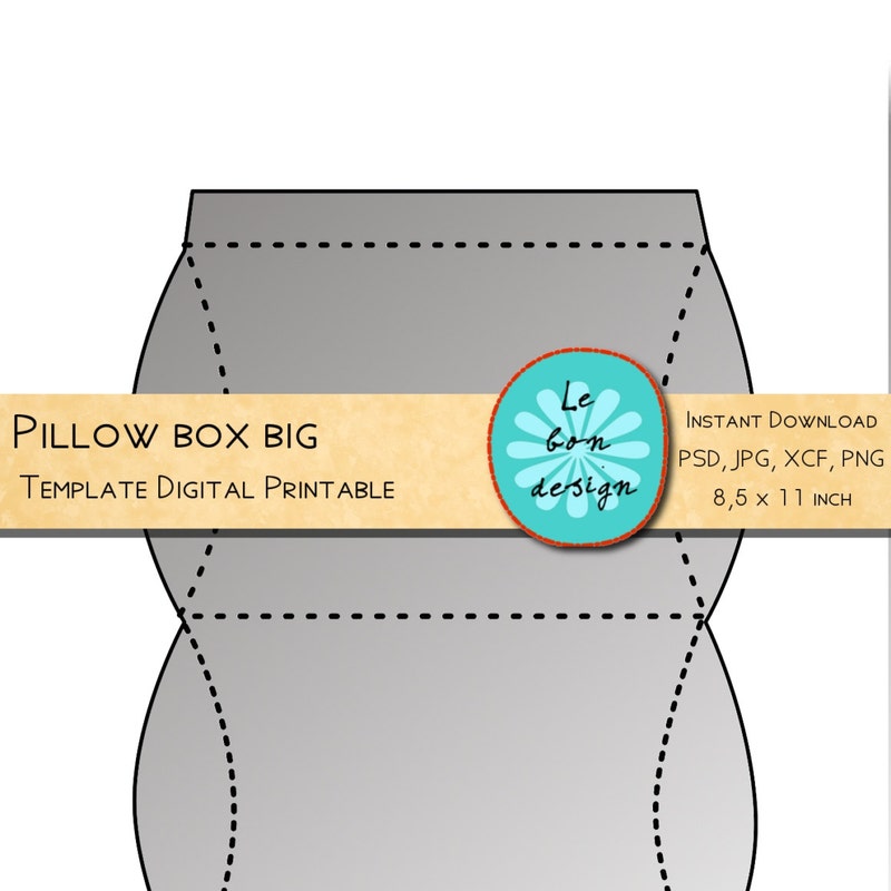 Printable Pillow Box - Etsy