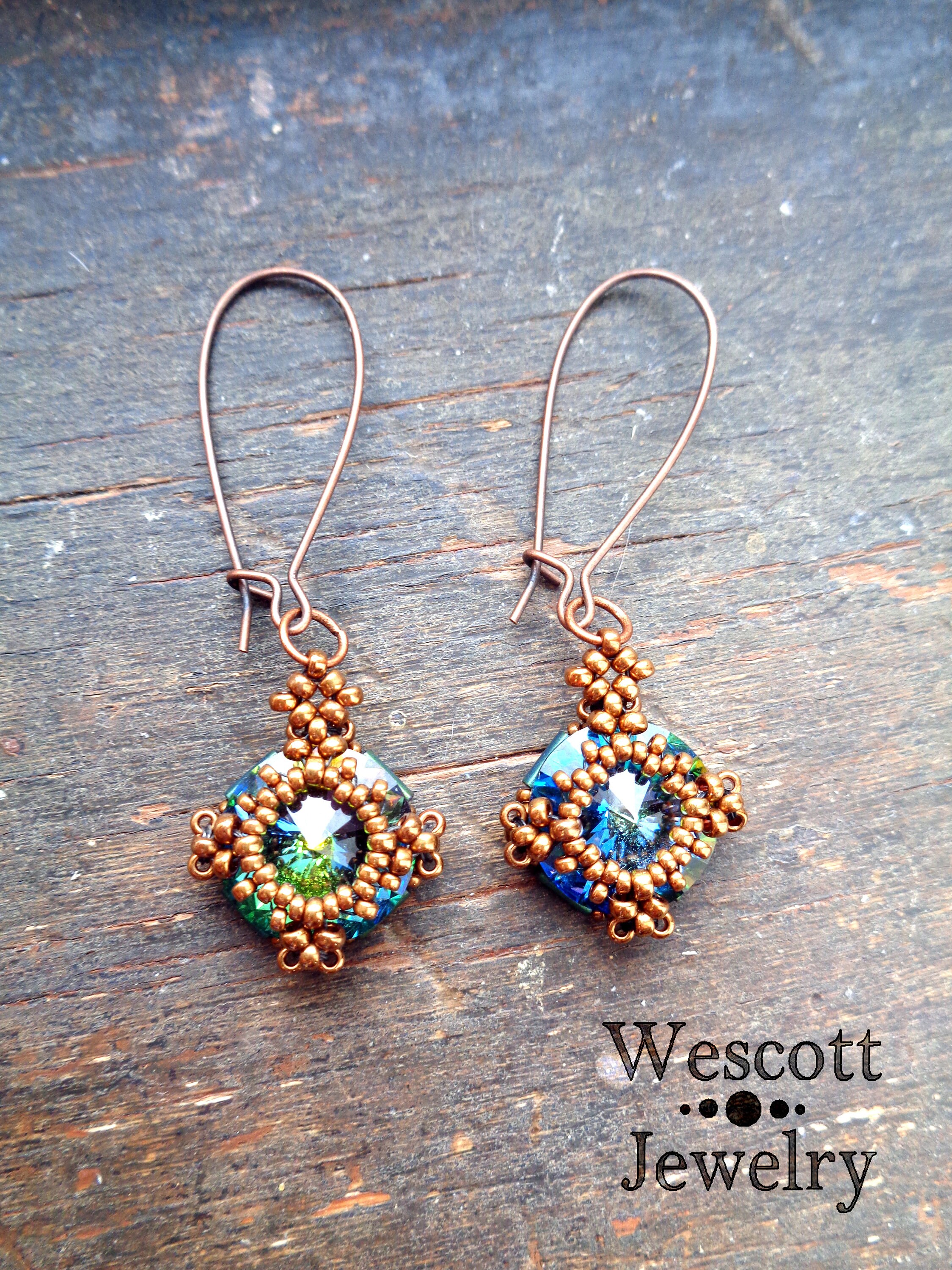 Printable Rivoli Pattern Beadweaving Pattern: Joystone Rivoli Bezel for Ring, Earrings, Necklace ...