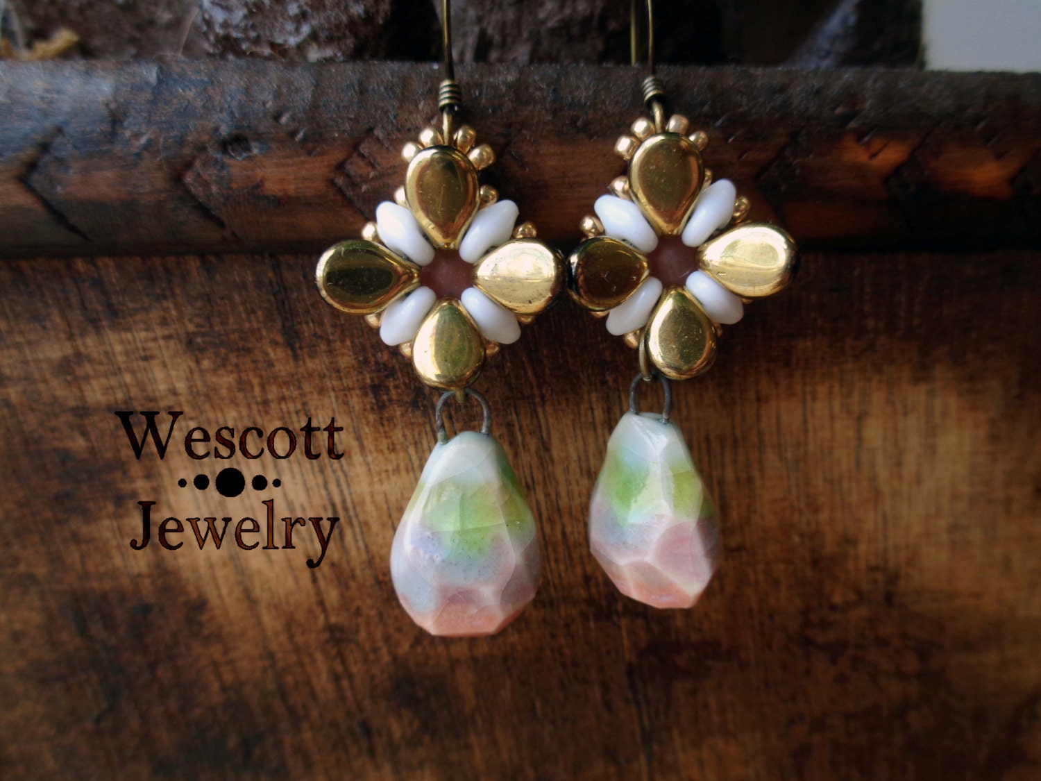 Metallic Blossom Drops Silver & Gold