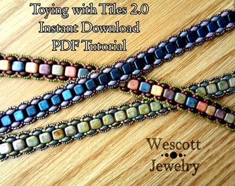 Beadweaving Bracelet Pattern: Toying with Tiles 2.0 (PDF Pattern)