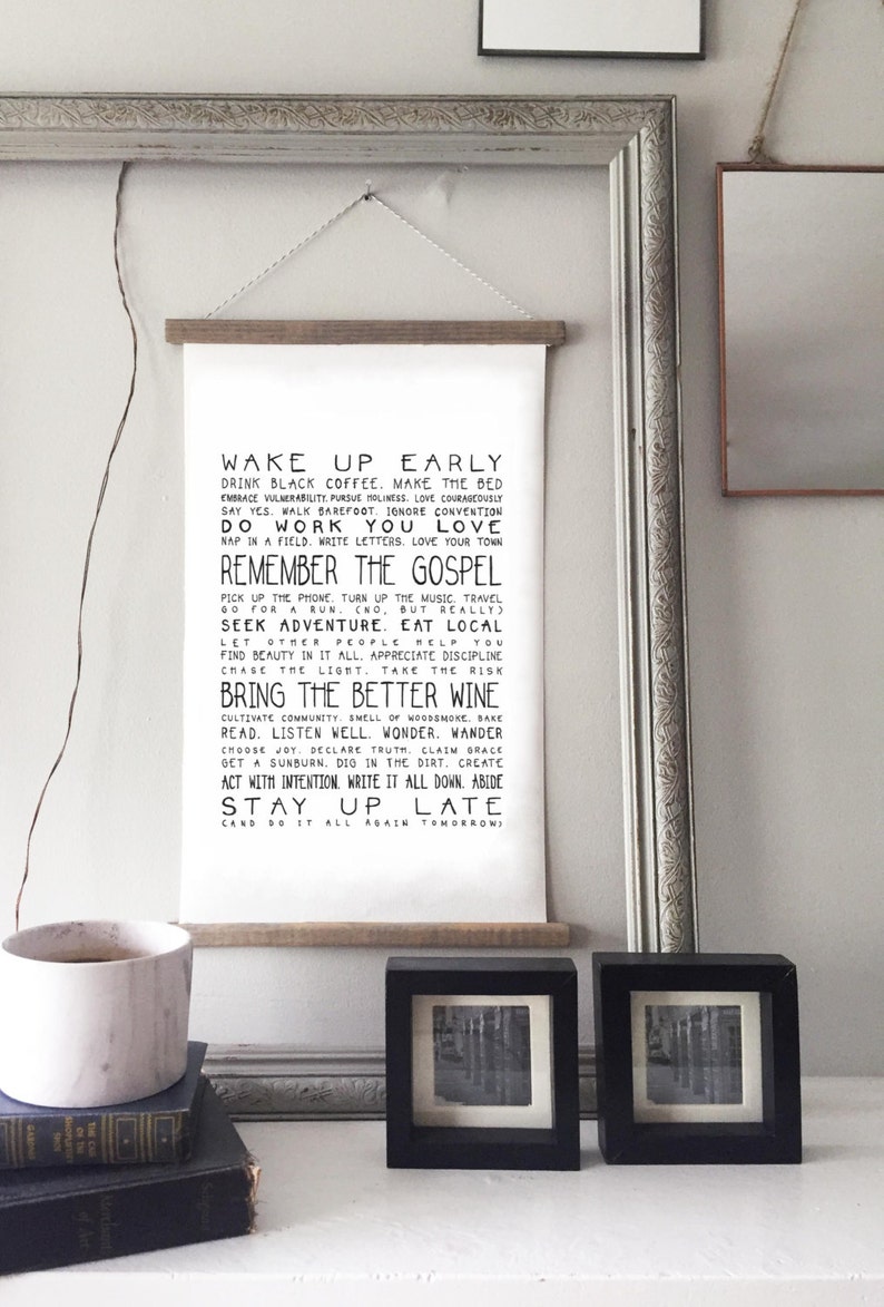Manifesto Canvas Wall Banner Etsy
