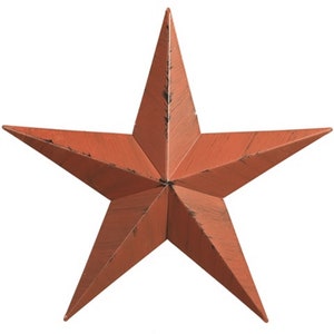 Amish Barn Star Handmade 10 Heavy Gauge Rust Resistant Steel with Hangar Orange