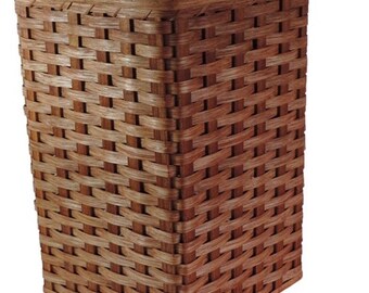 Amish Handmade Small Corner Hamper Basket w/Fitted Lid