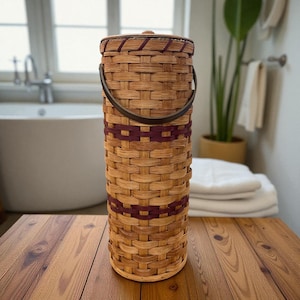 Amish Toilet Paper Holder Solid Oak 4 Roll Bathroom Storage Basket