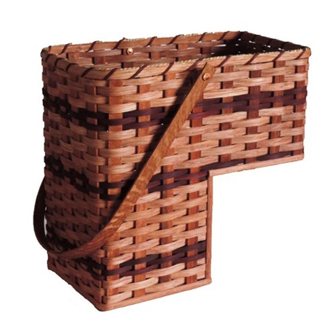 Amish Handmade Stair Step Basket w/Swinging Handle Etsy