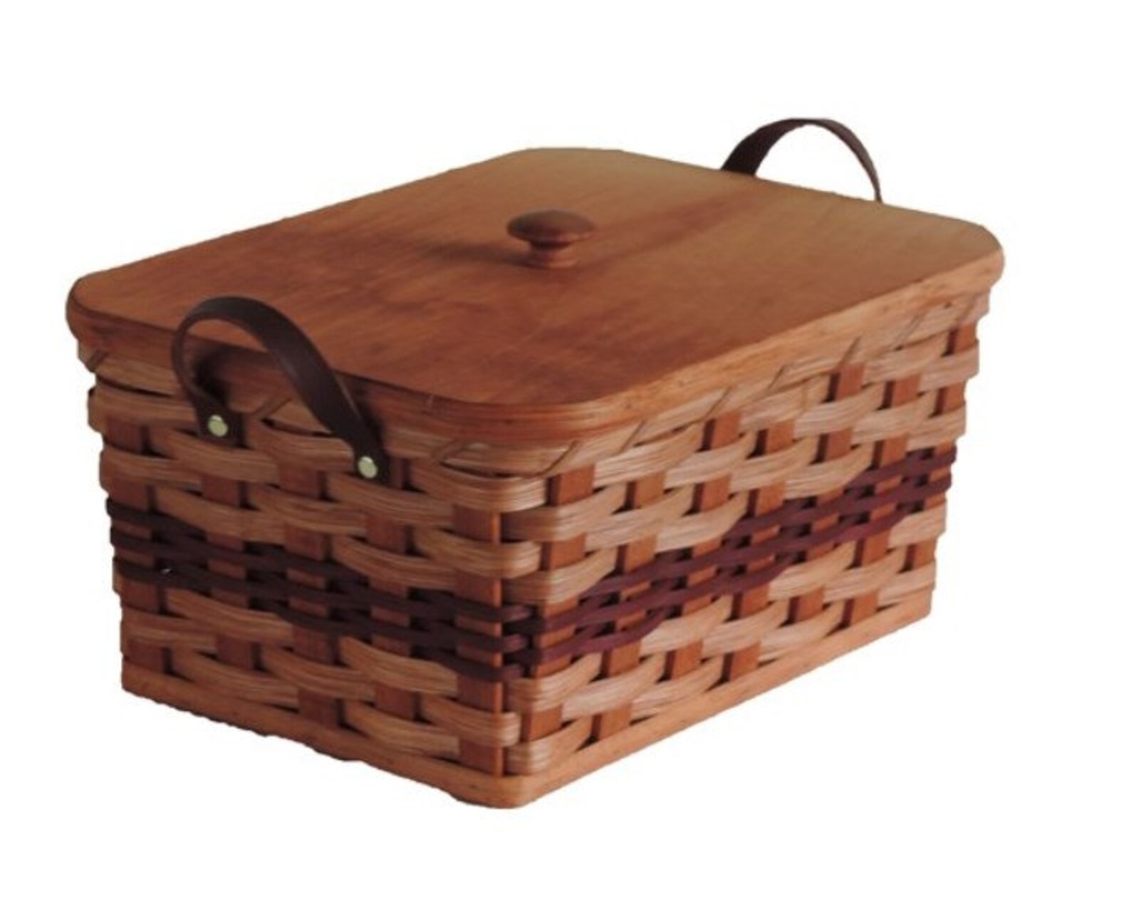 Amish Knitting Basket Amish Handmade Rectangular Sewing Basket Etsy