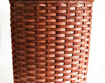 Amish Handmade Large Corner Hamper Basket w/Fitted Lid--CUSTOM COLORS AVAILABLE (see Item Details)