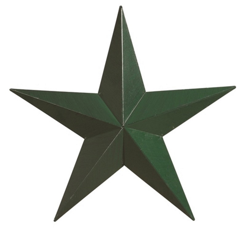 Amish Barn Star Handmade 10 Heavy Gauge Rust Resistant Steel with Hangar Green