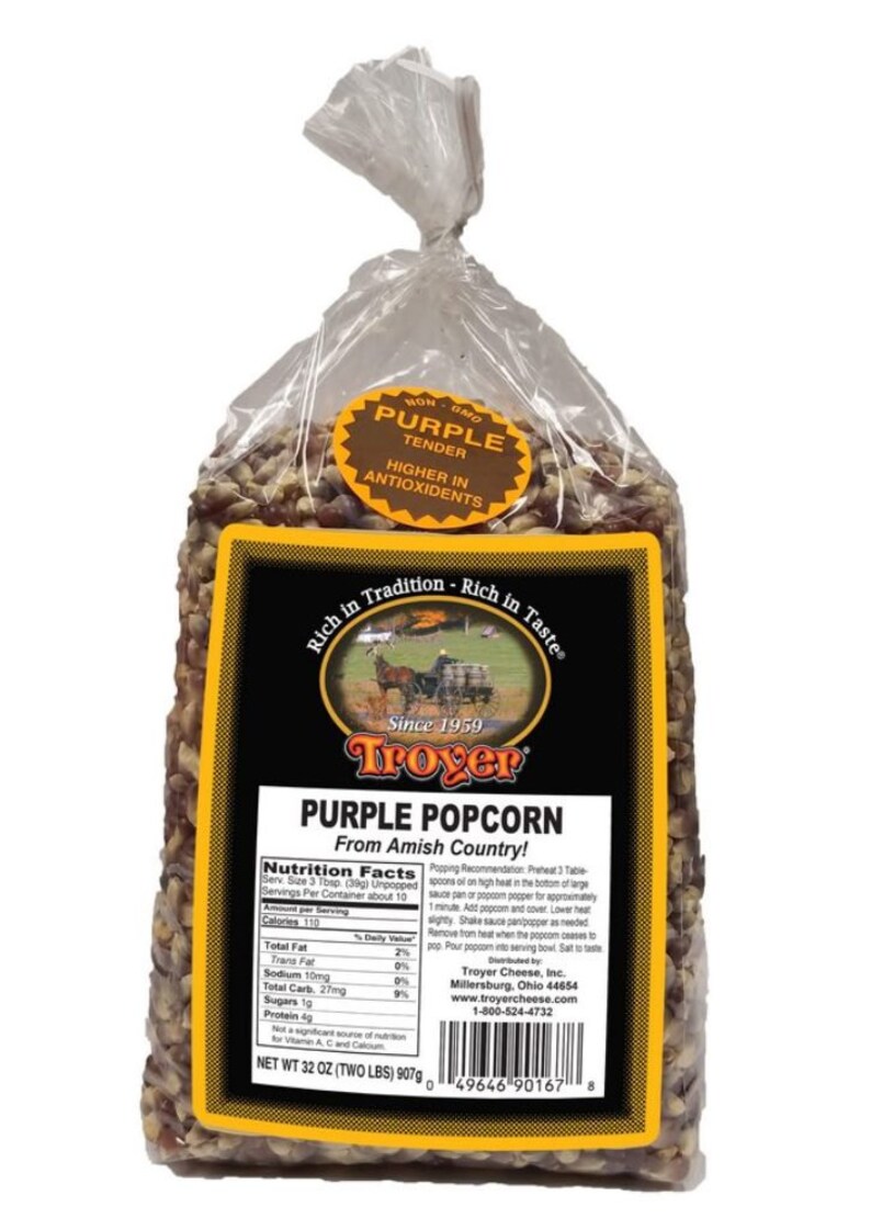 Amish Popcorn Gluten Free Non GMO Tender Purple Popcorn 2 Etsy