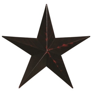 Amish Barn Star Handmade 10 Heavy Gauge Rust Resistant Steel with Hangar Black