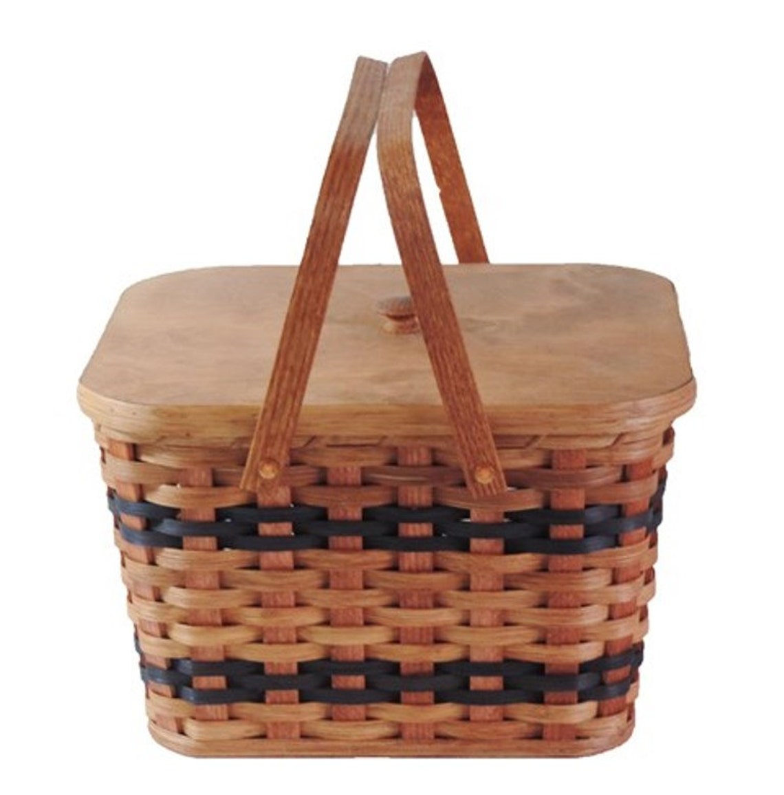 Amish Handmade Small Picnic Basket W/swinging Handles Etsy