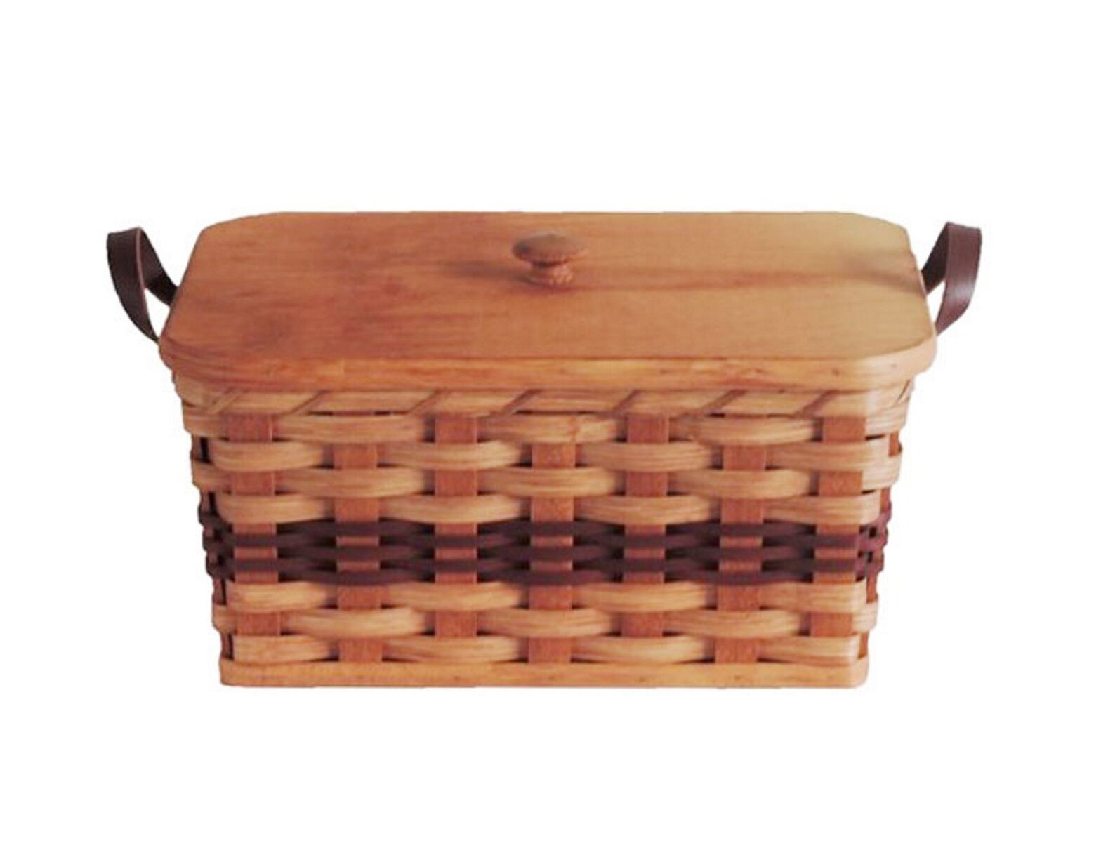 Amish Knitting Basket Handmade Rectangular Sewing Basket Etsy