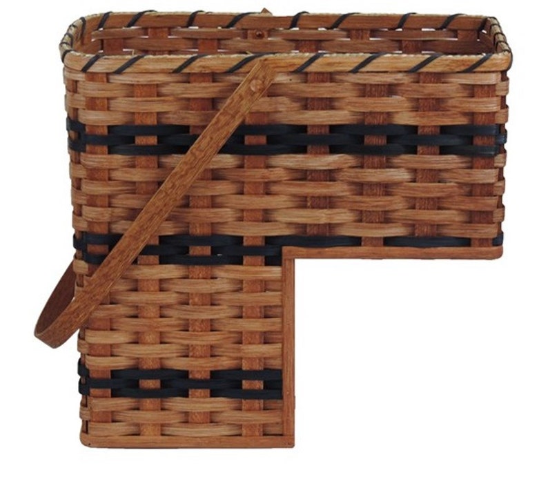 Amish Handmade Stair Step Basket w/Swinging Handle Etsy