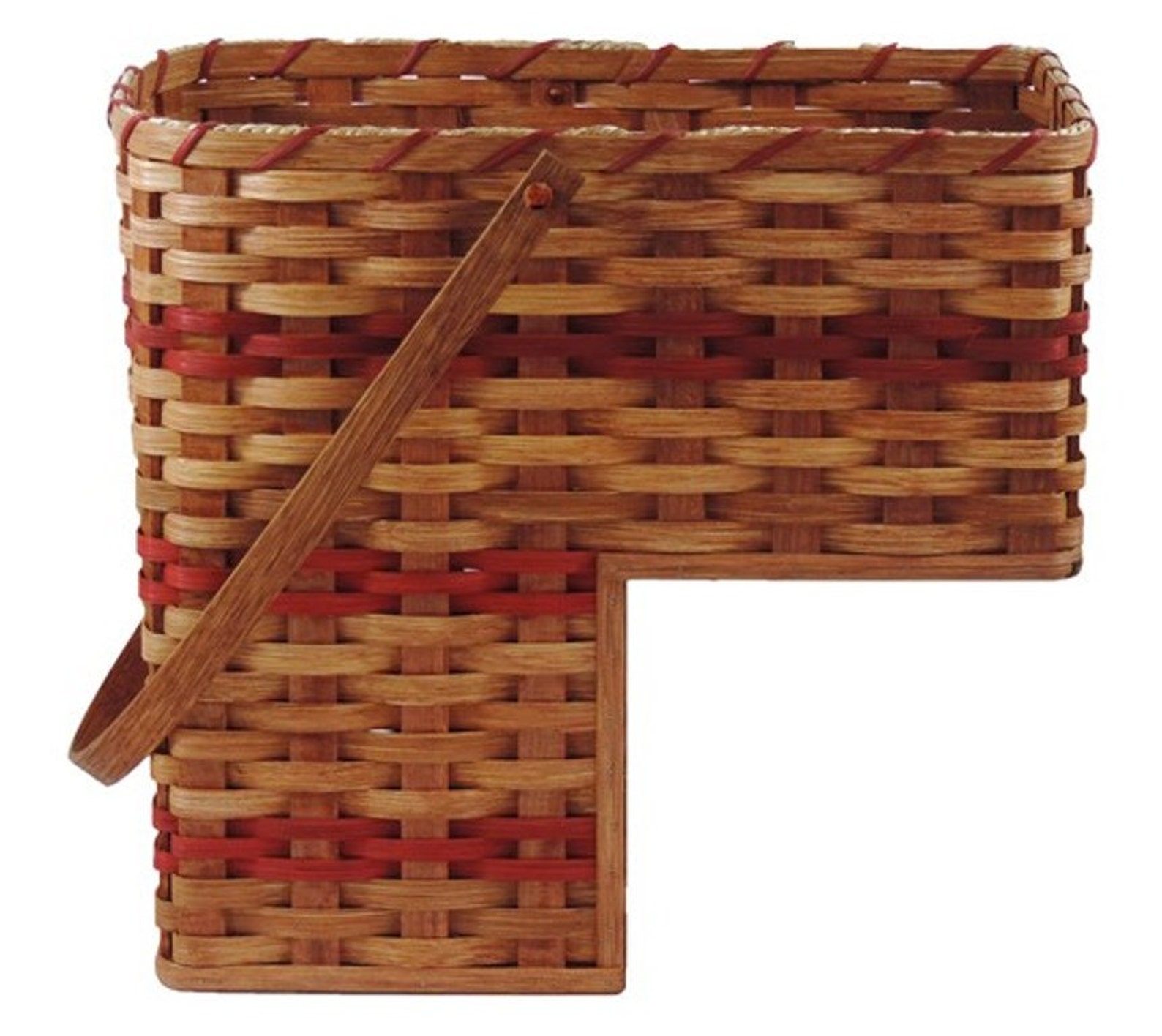 Amish Handmade Stair Step Basket w/Swinging Handle Etsy