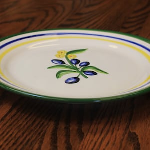 Dinner Plates Set of 4 / Portuguese Dinnerware / OLIVA AZUL Collection