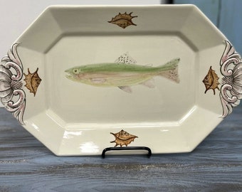 Conch Medium Serving Platter ~ Seaside Collection ~ Hand Painted And Handmade in Portugal ~