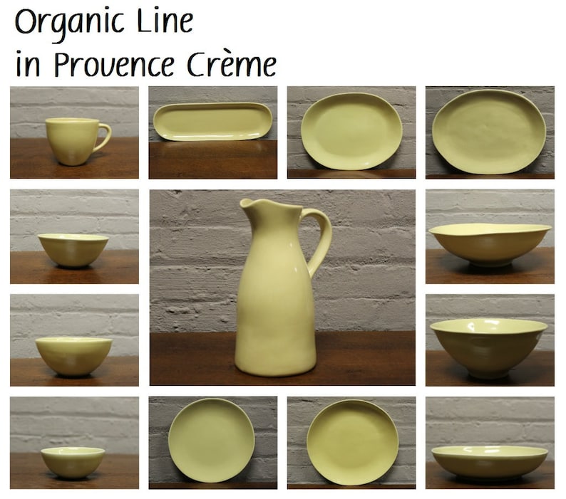 Ceramic Medium Serving Bowl in Provence Cr\u00e8me Portuguese Dinnerware Serveware Organic Collection